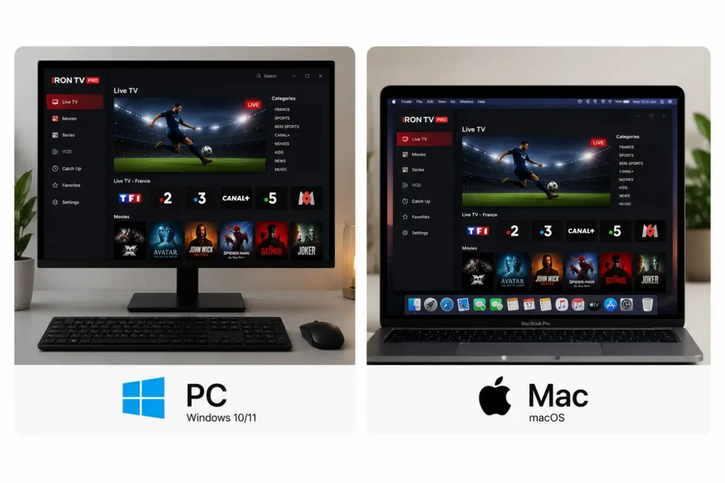iron tv pro sur pc et mac